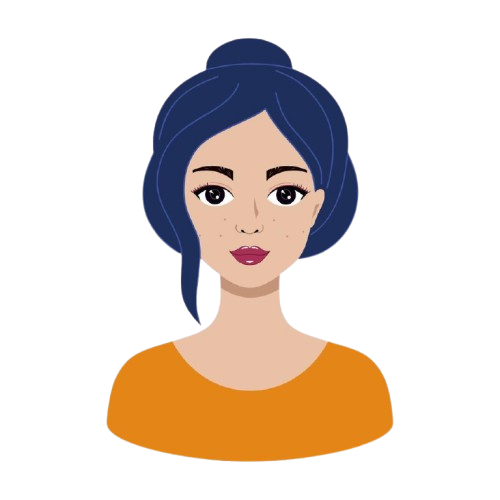 beautiful girl with blue hair avatar of woman for social network vector removebg preview